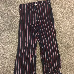 urban outfitters striped wide leg pants